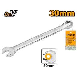 LLAVE COMBINADA BOCA Y ESTRIADA 30 MM CR-V INGCO HCSPA301