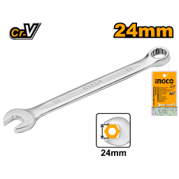 LLAVE COMBINADA BOCA Y ESTRIADA 24 MM CR-V INGCO HCSPA241