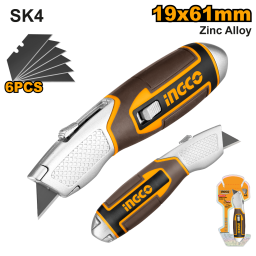 TRINCHETA SK5 C/ 6 HOJAS INGCO HUK618