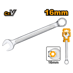 LLAVE COMBINADA BOCA Y ESTRIADA 16 MM CR-V INGCO HCSPA161