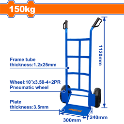 CARRO DE CARGA 150KG RUEDAS NEUMATICAS WWB2121 WADFOW