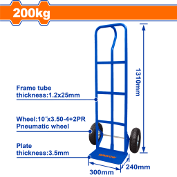 CARRO DE CARGA 200KG RUEDAS NEUMATICAS WWB2141 WADFOW