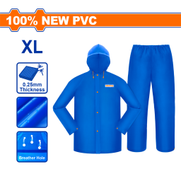 EQUIPO DE LLUVIA CAMPERA Y PANTALON TALLE L PVC WADFOW WRC300L